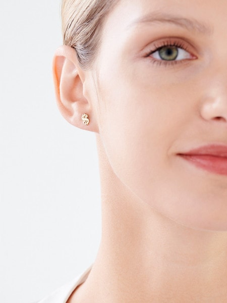 Gold earrings - dollar