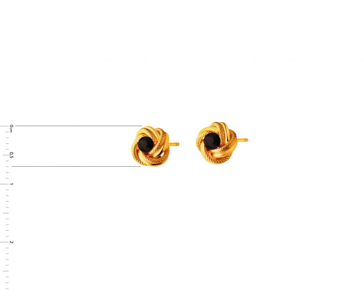 Gold earrings with cubic zirconia