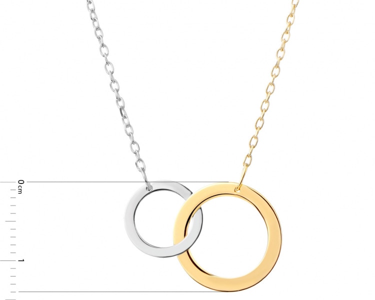 Pozlacený stříbrný náhrdelník - kroužky