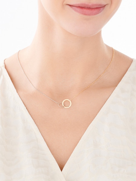 Silver necklace - circles