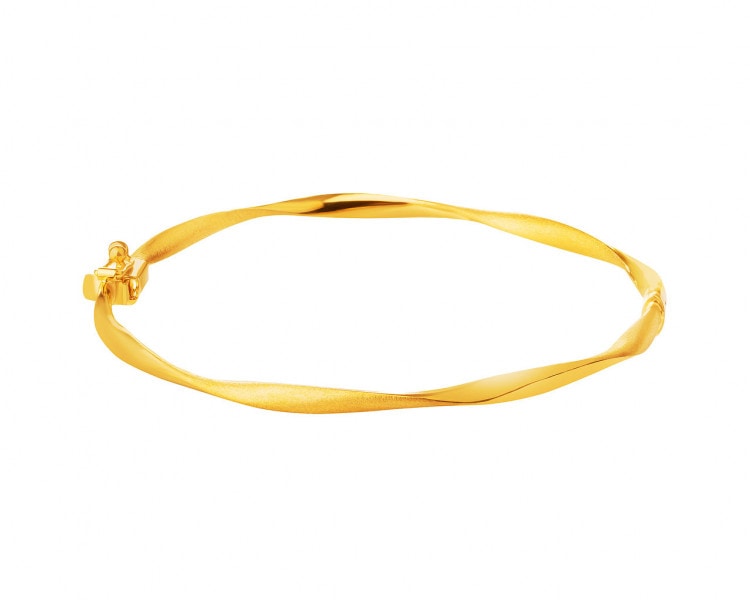 Złota bransoletka sztywna z zapięciem