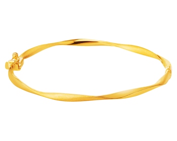 Złota bransoletka sztywna z zapięciem