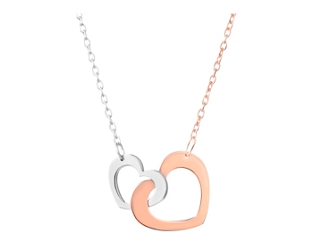 Silver necklace - hearts