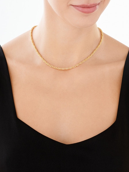 Golden necklace - royal weave