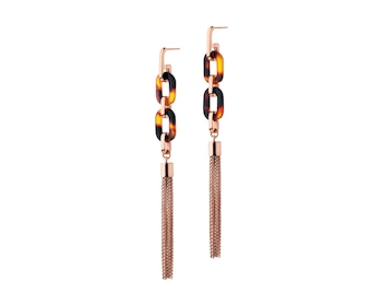 Stainless steel earrings with epoxy resin