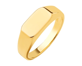 Gold-Plated silver signet ring