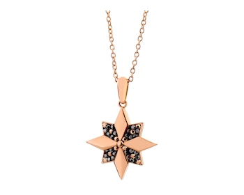 Stainless steel necklace with marcasites - star