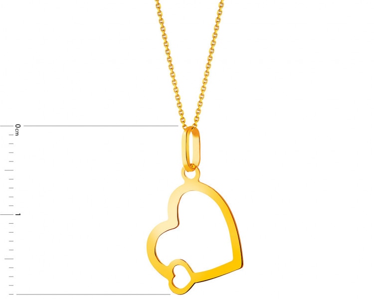 Gold pendant - hearts