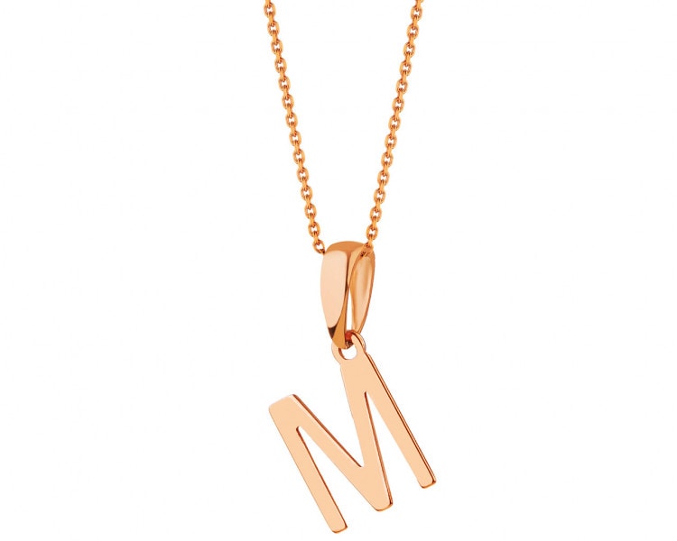 Gold pendant - letter M