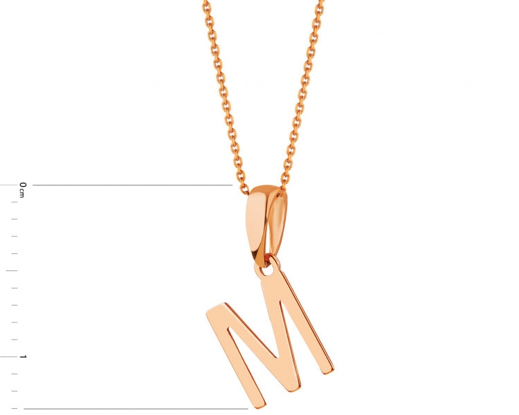 Gold pendant - letter M