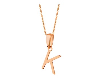 Gold pendant - letter K