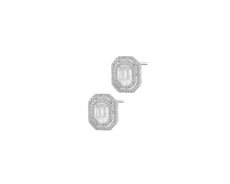 Náušnice z bílého zlata s diamanty 1,16 ct - ryzost 750