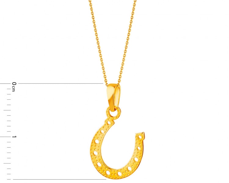 Gold pendant - horseshoe