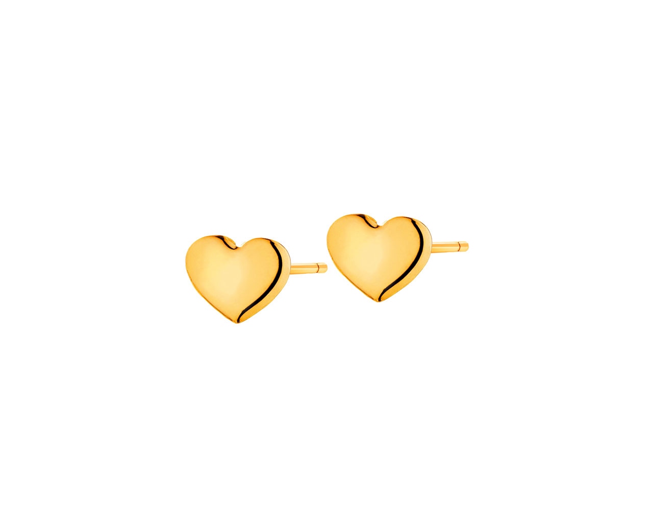 Złote kolczyki - serca