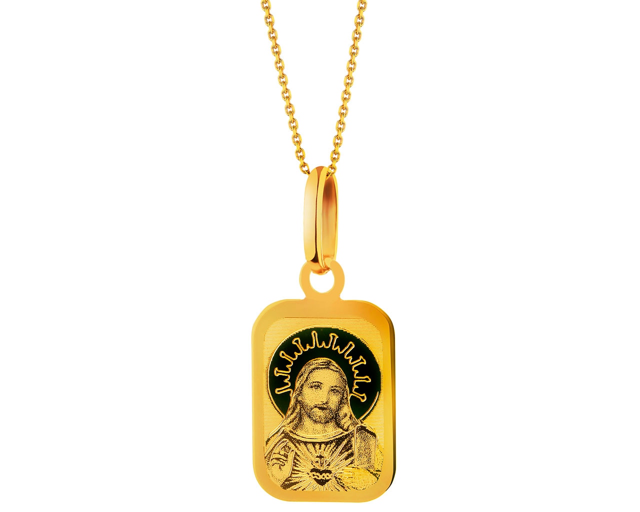 Square jesus sale pendant