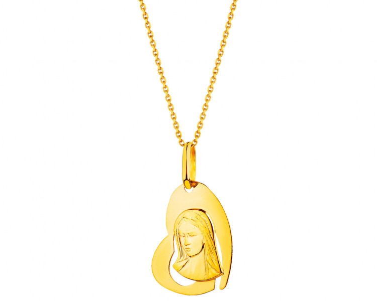 Gold pendant - Mother of God medallion