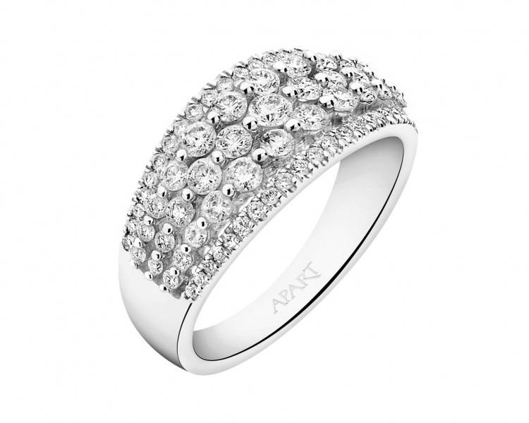 Zlatý prsten s diamanty 1 ct - ryzost 585