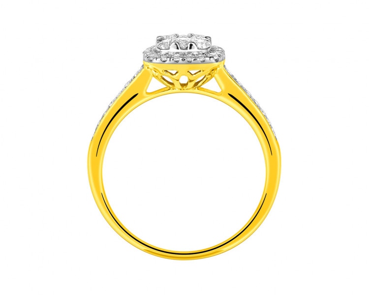 Zlatý prsten s diamanty 0,50 ct - ryzost 585