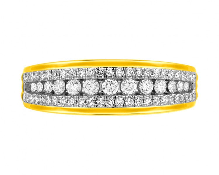 Zlatý prsten s diamanty 0,43 ct - ryzost 585