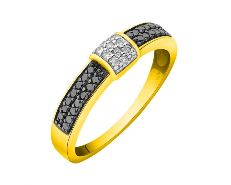 Prsten z bílého zlata s brilianty - ryzost 585