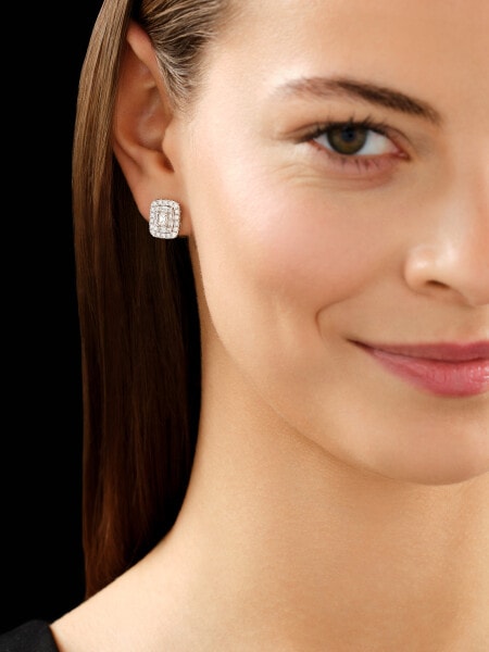 Náušnice z bílého zlata s diamanty - 1,40 ct - ryzost 585