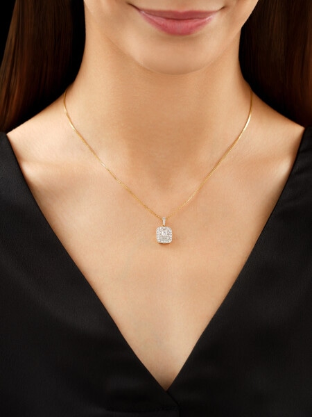 Zlatý přívěsek s diamanty - 0,72 ct - ryzost 585