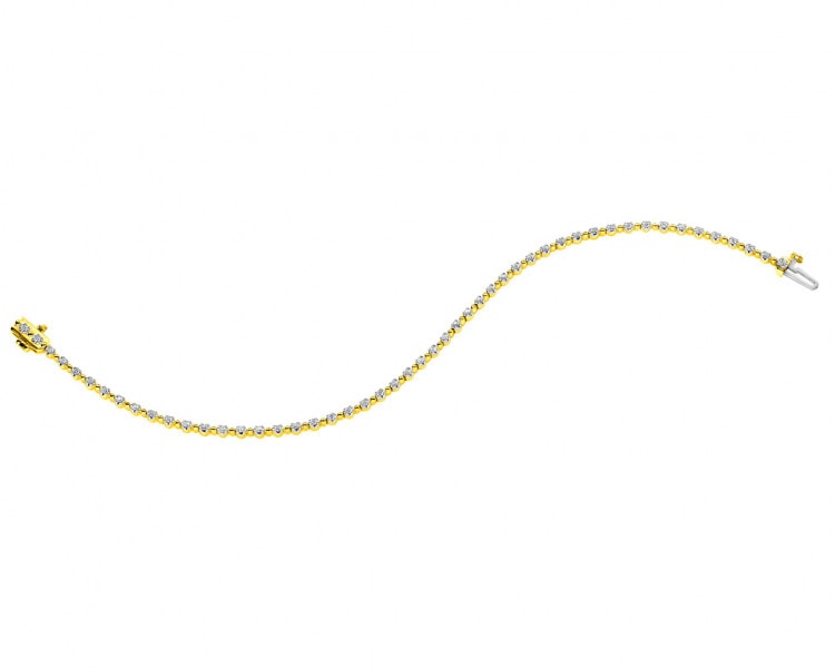 Bransoletka z żółtego zlota z brylantami 0,50 ct - próba 585
