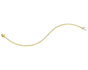 Bransoletka z żółtego złota z brylantami 0,50 ct - próba 585
