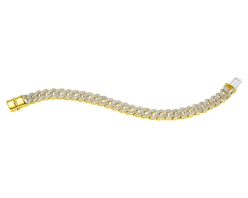 Bransoletka z żółtego złota z diamentami - 19 cm - 2,46 ct - próba 585
