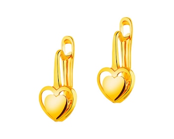 Gold earrings - hearts