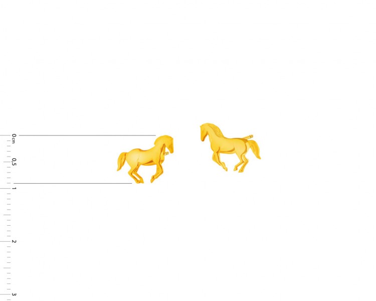 Złote kolczyki - konie