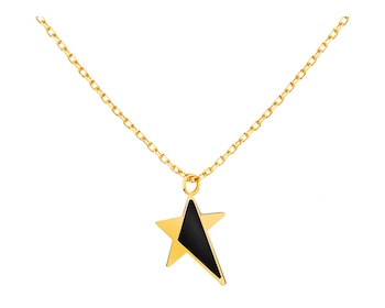 Gold necklace with enamel, ankier - star