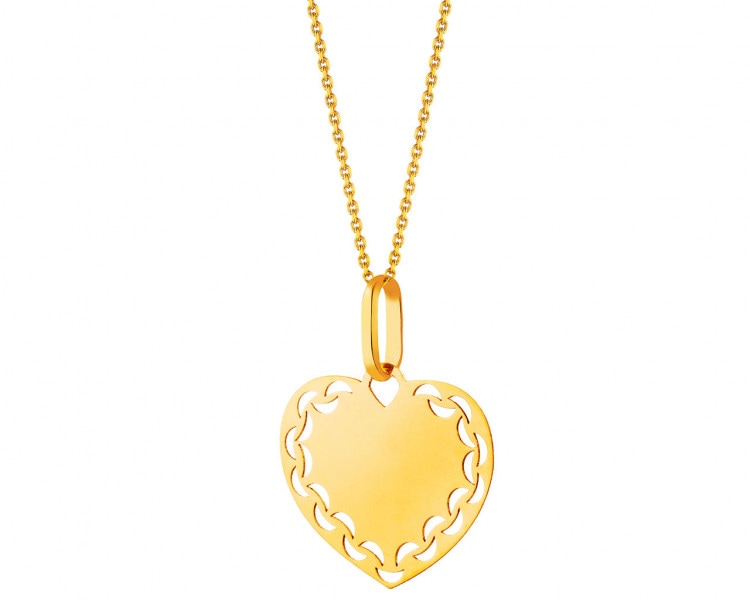 Gold pendant - heart