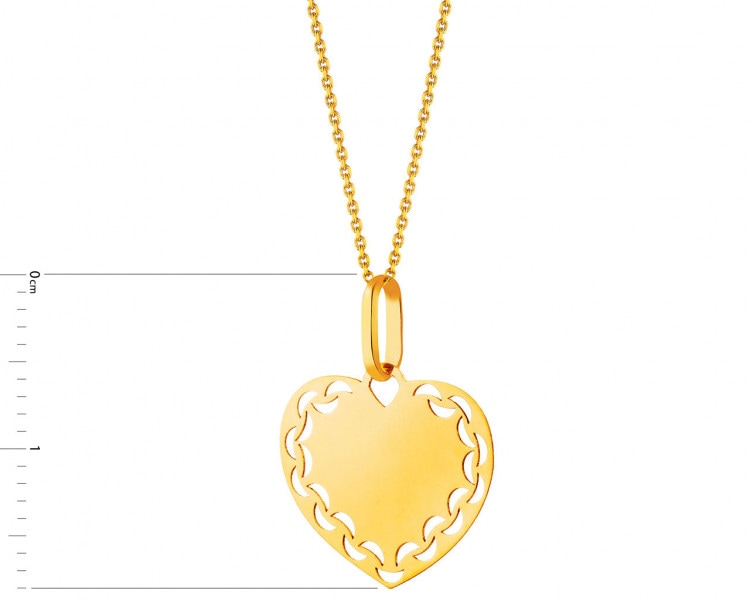 Gold pendant - heart