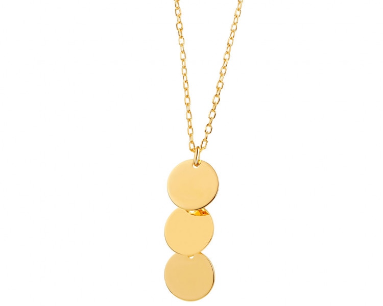 Gold-plated silver necklace - circles