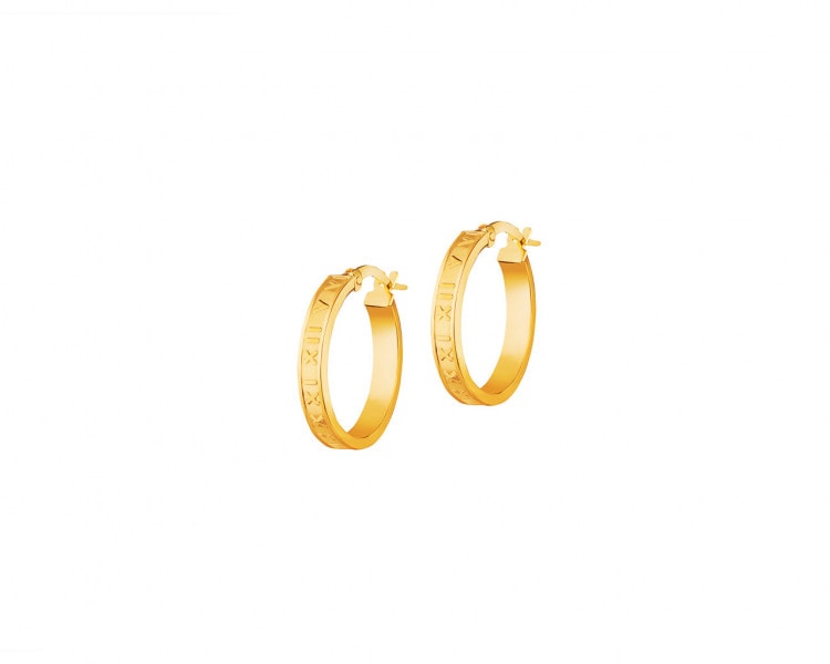 Zlaté náušnice - kruhy, 18 mm