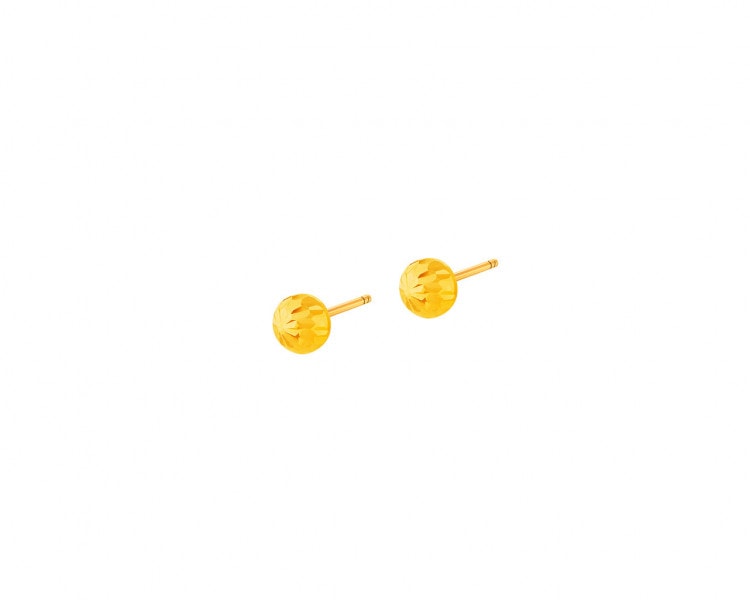 Gold earrings - balls