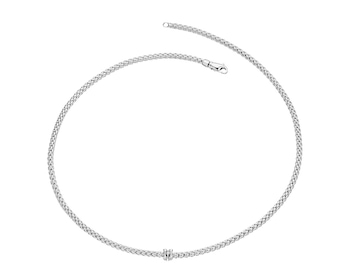 White gold necklace with diamonds 0,12 ct - fineness 18 K
