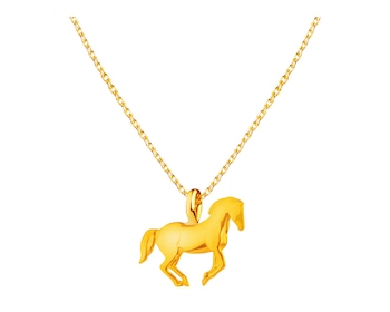 Złoty naszyjnik, ankier - koń