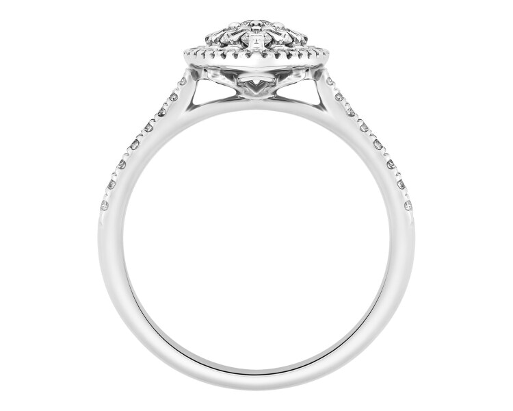 White gold ring with brilliants - 0,67 ct - fineness 14 K