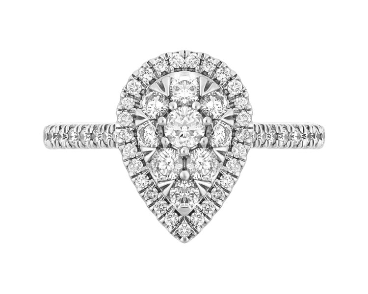 Gold ring with brilliants - 0,67 ct - fineness 14 K