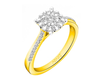 Gold ring with brilliants 0,30 ct - fineness 14 K