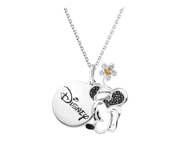 Silver pendant with spinel, cubic zirconia and enamel - Mickey Mouse, Disney 100 Limited Edition
