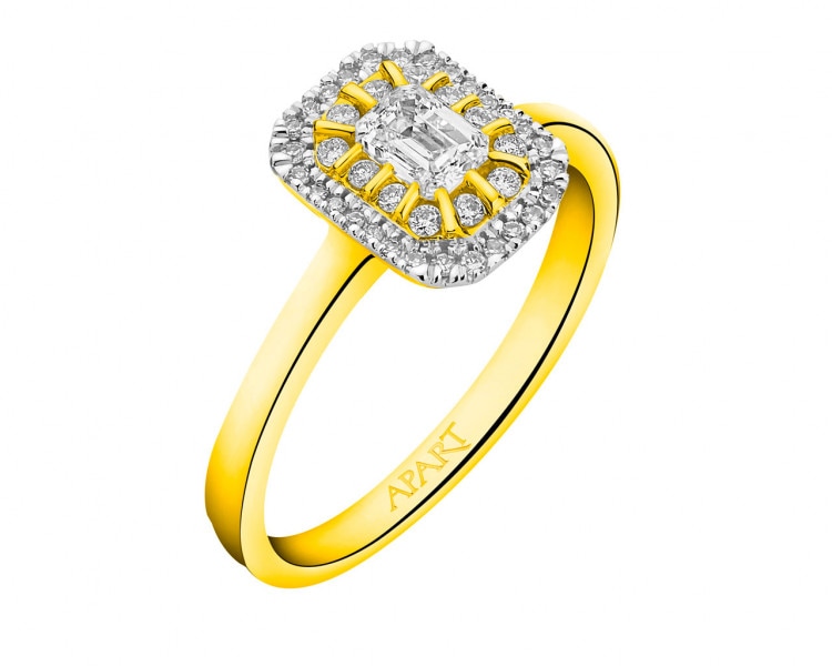 Zlatý prsten s diamanty 0,40 ct - ryzost 585
