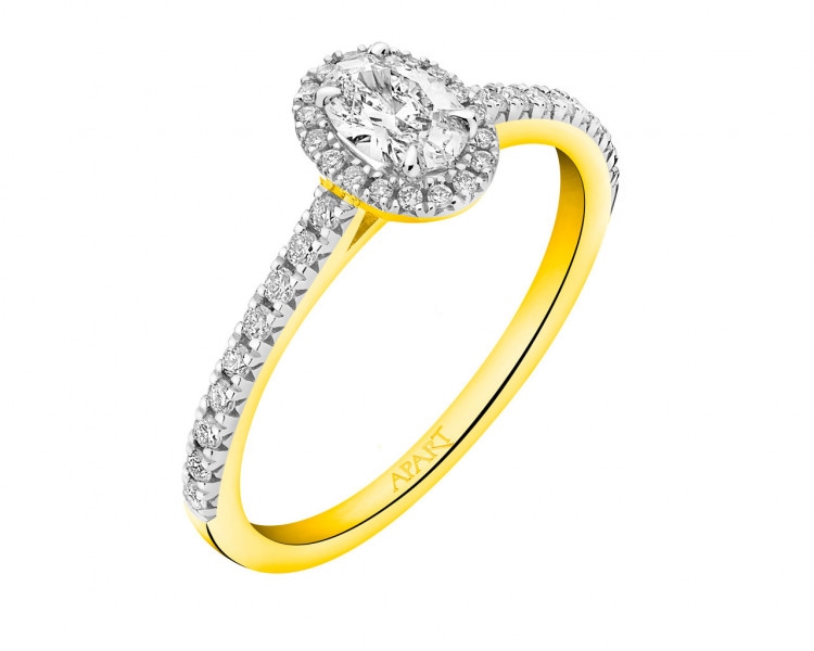 Zlatý prsten s diamanty 0,52 ct - ryzost 585