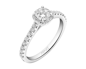 Prsten z bílého zlata s diamanty 0,80 ct - ryzost 750