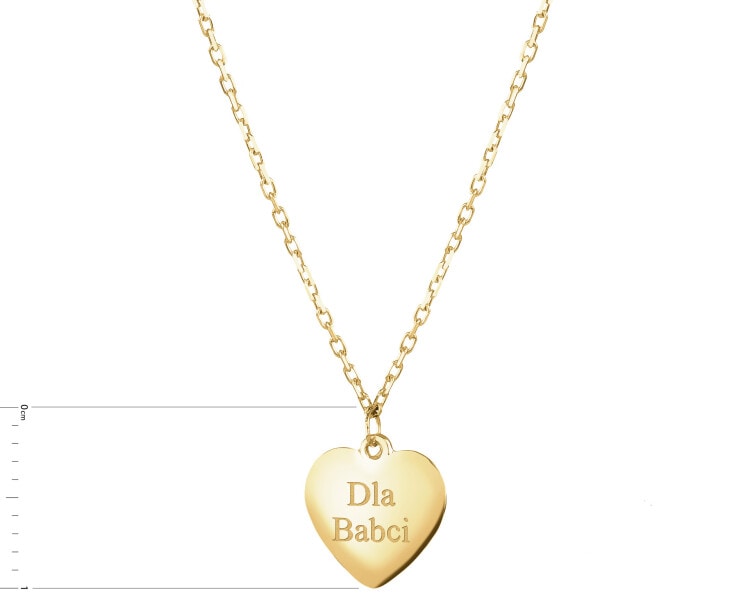 Yellow Gold Necklace - Heart