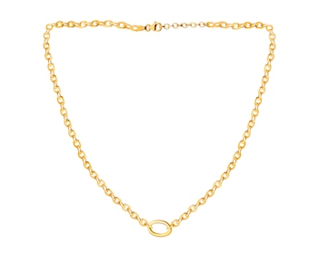 Gold necklace, anchor chain