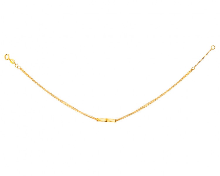 Złota bransoletka z elementem ozdobnym, ankier