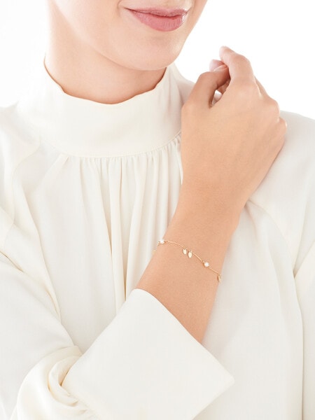 14 K Yellow Gold Bracelet with Pearl